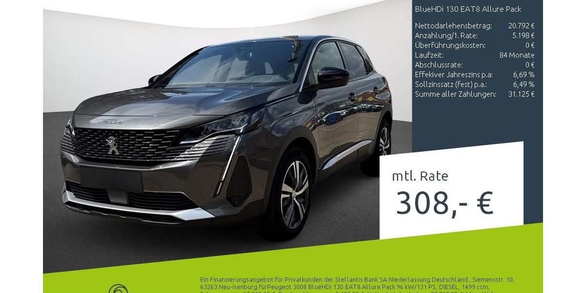 Peugeot 3008 38.442 km 25.990 &euro; Bocholt 46395
